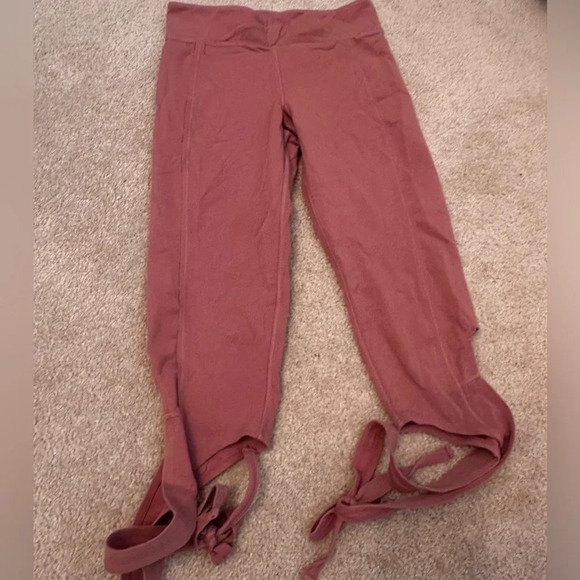 Free People Turnout Movement Leggings Ballet Core Tie Leg Mauve Small - Picture 4 of 8